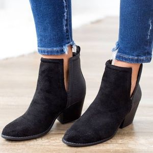 Black Pointed Toe Booties